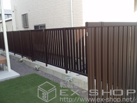 のフェンス・柵 エクスラインフェンス22型 自由柱タイプ 施工例