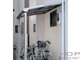 のテラス屋根 パワーアルファ L型 テラスタイプ 単体 積雪〜30cm対応
間口=関東間1.0間（柱芯々1,850mm　屋根幅2,320mm） 施工例