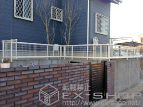 のフェンス・柵 レスティナメッシュフェンス2型 自由柱施工 施工例