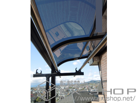 のバルコニー・ベランダ屋根 プレシオステラス R型 屋根タイプ 単体 積雪〜20cm対応 施工例