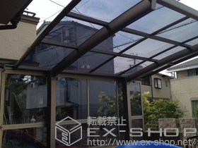 のサイクルポート・駐輪場 カーブポートシグマIII ミニ 積雪〜30cm対応+カーブポートシグマIII ミニ用サイドパネル 施工例