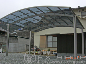 のカーポート レイナツインポート 基本セット ワイド 積雪〜20cm対応 施工例