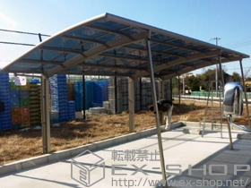 のカーポート カーブポートシグマIII 延長 耐風圧強度仕様 積雪〜30cm対応 施工例