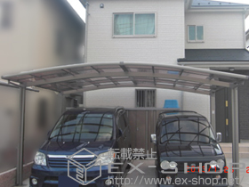 のカーポート カーブポートシグマIII ワイド 積雪〜20cm対応 施工例