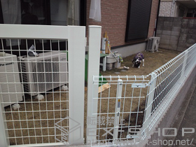 の門扉 エクスライン門扉16型 片開き 門柱使用 施工例