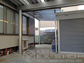 のテラス屋根 ヴェクターテラス F型 テラスタイプ 単体 積雪〜20cm対応＋張り出し納まり用部材一式 施工例