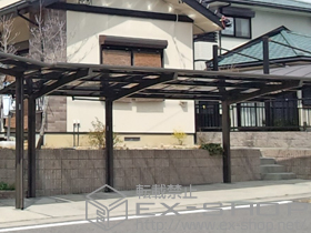 のカーポート カーブポートシグマIII 延長 積雪〜30cm対応 施工例