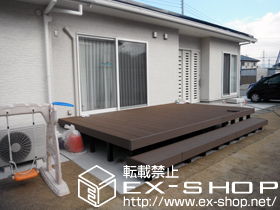 のウッドデッキ リウッドデッキ 200 単体＋段床セット 正面タイプ 1段 施工例