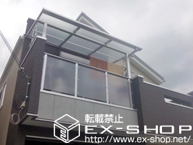 のバルコニー・ベランダ屋根 ライザーテラスII F型 屋根タイプ メーター　単体　積雪〜20cm対応＋吊り下げ物干し　標準　2本入 施工例