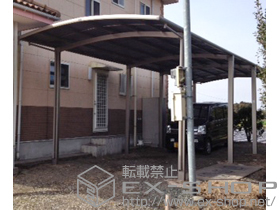 のカーポート カーブポートシグマIII ワイド 縦連棟 積雪〜20cm対応 施工例