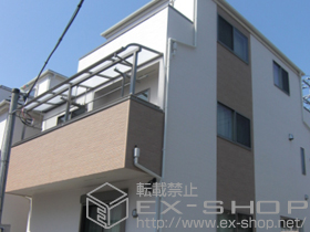 のバルコニー・ベランダ屋根 ライザーテラスII R型 屋根タイプ 連棟 積雪〜20cm対応 施工例