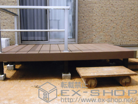 のウッドデッキ リウッドデッキ 200 単体+シンプルモダンデッキフェンス8型 施工例