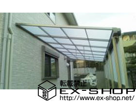 のテラス屋根 ライザーテラスII F型 テラスタイプ 連棟 積雪〜20cm対応＋前面スクリーン  一段 施工例