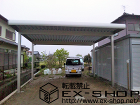 のカーポート レオンポートneo DX鼻隠し 2台用 角柱仕様 積雪〜50cm対応 施工例