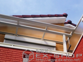 のバルコニー・ベランダ屋根 ヴェクターテラス F型 屋根タイプ  積雪〜20?対応+吊り下げ物干し　標準　2本入（\10,000） 施工例