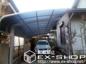 のカーポート レイナベーカポート 延長 積雪〜20cm対応＋サイドパネル 施工例