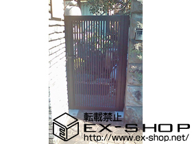 の門扉 シャレオR2型門扉 片開き 柱使用 施工例