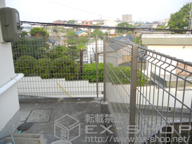 のフェンス・柵 ハイグリッドフェンスN8型 フリーポールタイプ 施工例