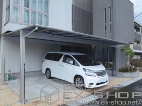 のカーポート エフルージュ トリプル 積雪〜20cm対応+柱カバー（大） 2枚入り 施工例