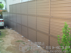 のフェンス・柵 プリレオR9型フェンス 多段柱施工(2段) 施工例