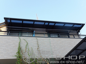 のバルコニー・ベランダ屋根 パワーアルファ F型 ルーフタイプ 連棟 積雪〜30cm対応 施工例