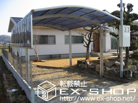 のカーポート レイナツインポート　積雪〜20cm対応＋サイドパネル　54-10H 施工例