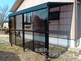 のテラス屋根 ライザーテラス? F型 積雪対応〜20cm 施工例