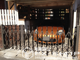 のカーゲート スペースマンテン キャスタータイプ 片開き 34S 施工例