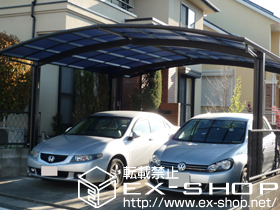 のカーポート レイナポート M合掌 積雪〜20cm対応＋柱カバー　 施工例