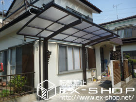 のカーポート プレシオスポート 積雪〜20cm対応＋収納式物干しセット2型 施工例