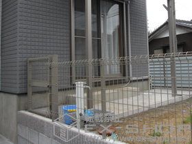 の門扉 ハイグリッド門扉N8型 片開き 柱使用 施工例