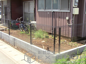 のフェンス・柵 イーネットフェンス1F型 自由柱タイプ 施工例