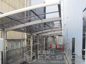 のサイクルポート・駐輪場 カーブポートシグマIII ミニ 積雪〜20?対応 施工例