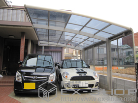 のカーポート レイナポート 積雪〜20cm対応+レイナポート サイドパネル 51-10 施工例