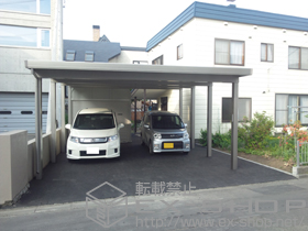 のカーポート テリオスポートIII 奥行延長タイプ 積雪対応〜150? 施工例