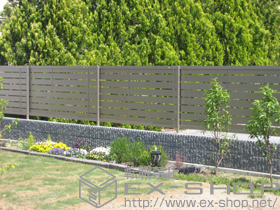 のフェンス・柵 ライフモダンII YS型フェンス 単色 フリーポールタイプ 施工例