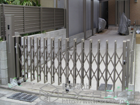 のカーゲート アルシャインII M型 Aタイプ ノンレール 片開き 施工例