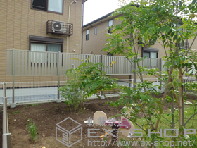 のフェンス・柵 ハイミレーヌR4型フェンス 多段柱施工 施工例