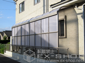 のテラス屋根 ライザーテラスII R型 テラスタイプ 連棟 積雪対応〜20? 施工例