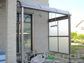 のテラス屋根 ライザーテラスII R型 テラスタイプ 単体 積雪対応〜20? 施工例