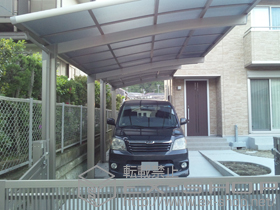 のカーポート カーブポートシグマIII 積雪〜30cm対応 施工例