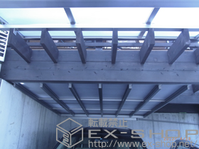 のテラス屋根 ライザーテラスII F型 テラスタイプ 単体 積雪〜20cm対応 施工例