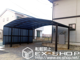 のカーポート レイナツインポート 積雪〜20ｃｍ対応＋サイドパネル 51-21Ｈ 施工例