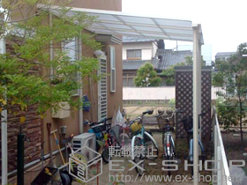 のテラス屋根 ライザーテラスII F型 テラスタイプ 単体 積雪〜20cm対応 施工例