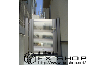 の門扉 シャレオR1型門扉 片開き 柱使用 施工例