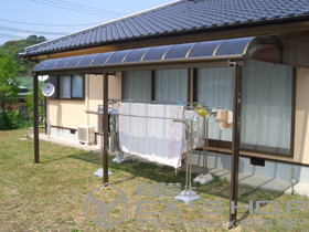 のテラス屋根 ライザーテラスＩＩ Ｒ型 積雪対応〜20? 施工例