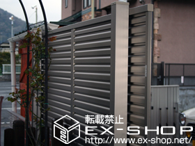 のフェンス・柵 プリレオR9型フェンス アルミ多段柱施工 施工例