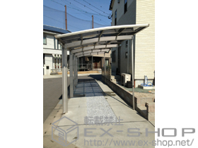 のカーポート プレシオスポート 縦連棟 積雪〜20cm対応+着脱式補助柱 2本入 施工例