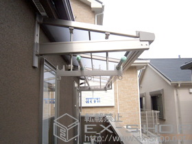 のバルコニー・ベランダ屋根 ライザーテラス? F型 ルーフタイプ 積雪対応〜20? 施工例