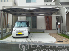 のカーポート マルチスクエア アール屋根 レギュラー合掌 両支持タイプ 積雪〜20cm対応 施工例